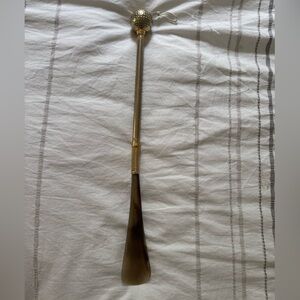 Vintage Solid Brass Golf‑Ball Shoehorn